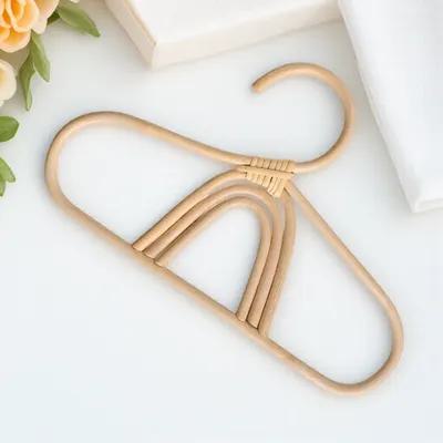 Baby Clothing Rack - Rattan Baby Clothes Hangers Set Smooth