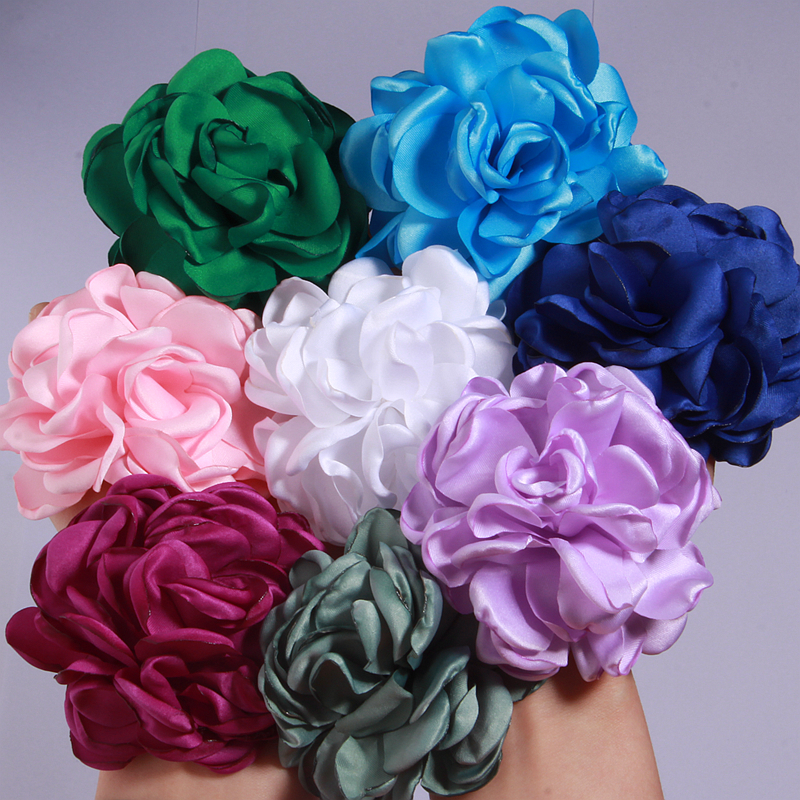 Baby Clothing 1 Year Old - 8CM Artificial Satin Rose Fabric Curling