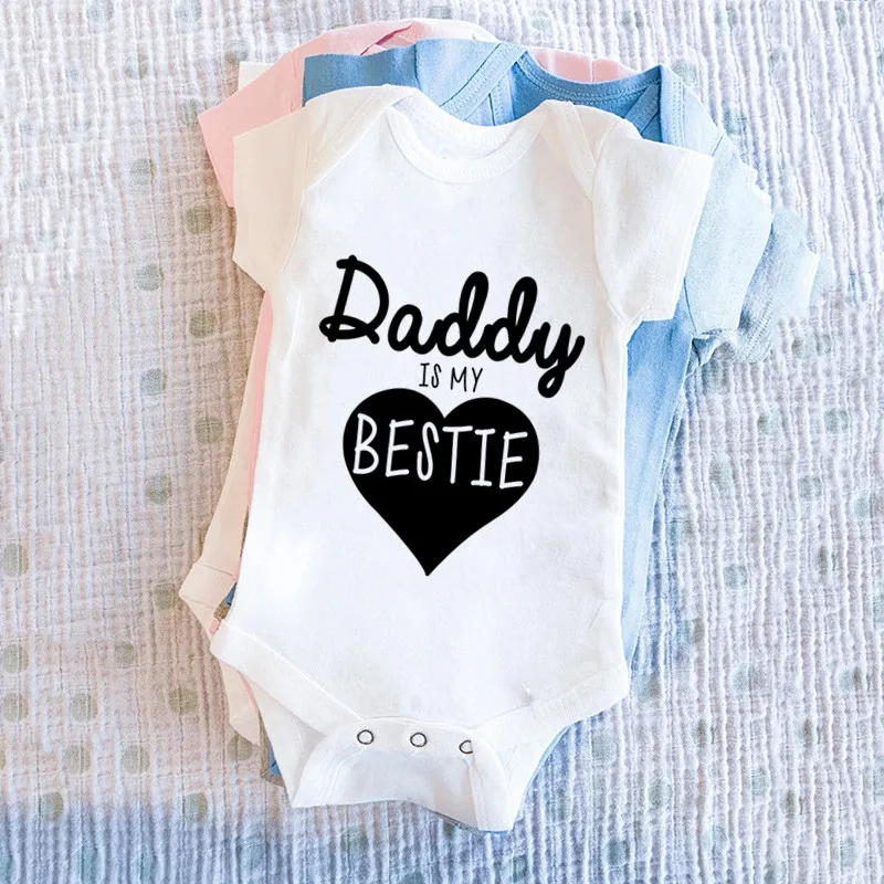 Daddy Is My Bestie Cute Baby B - Romper Onesie Baby 评论和价格