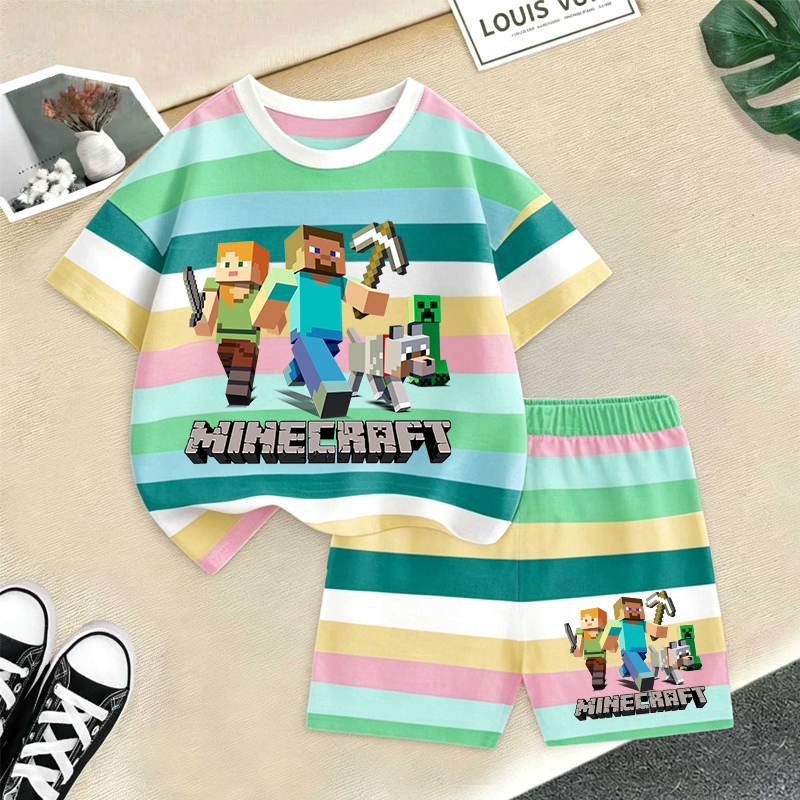 Minecrafted Girl boy Summer T  - Baby Clothing 1 Year Old 评论和价格