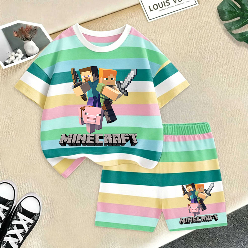 Minecrafted Girl boy Summer T  - Baby Clothing 1 Year Old 评论和价格
