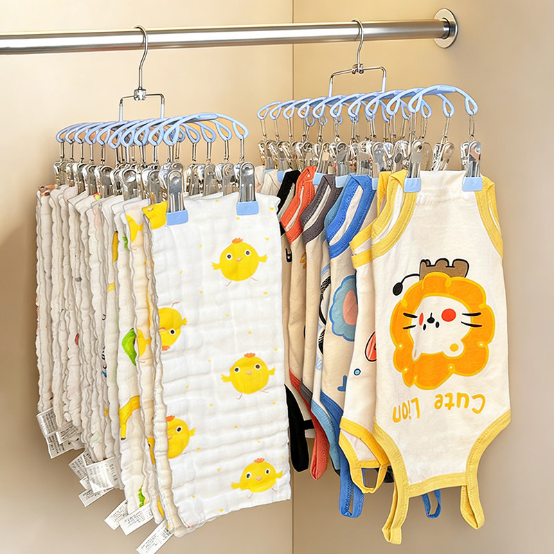 Baby Clothes Hanger Multi-clip - Baby Clothing Rack 评论和价格