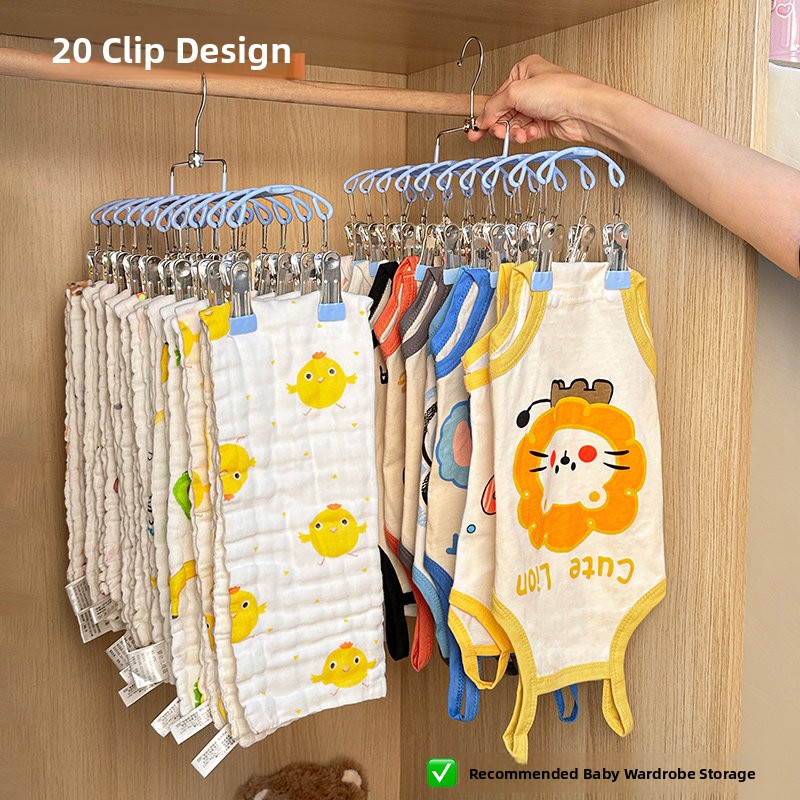 Baby Clothes Hanger Multi-clip - Baby Clothing Rack 评论和价格