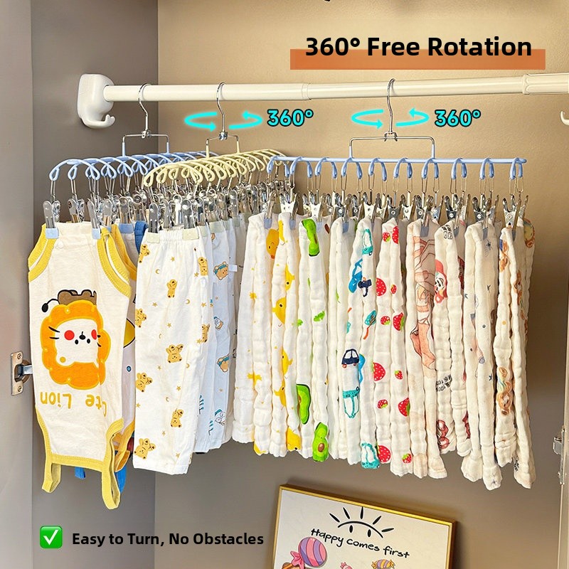 Baby Clothes Hanger Multi-clip - Baby Clothing Rack 评论和价格