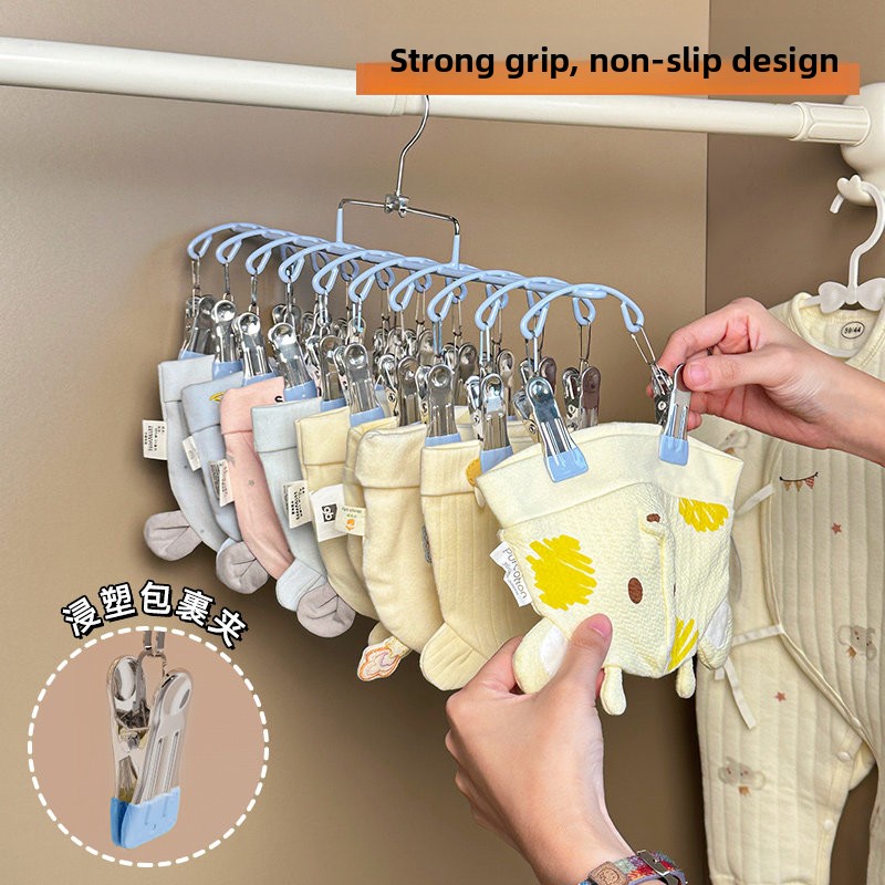 Baby Clothes Hanger Multi-clip - Baby Clothing Rack 评论和价格