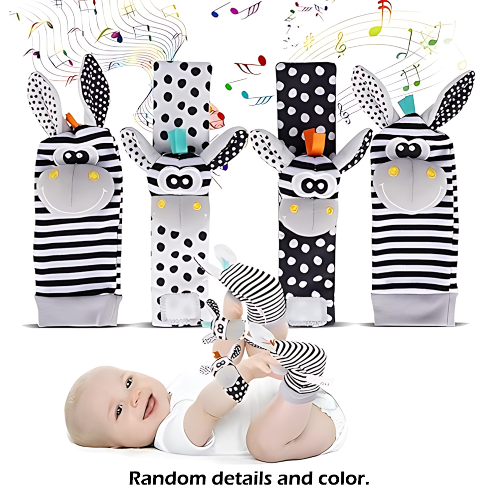 4pcs/Set Baby Infant Wrist Rat - Toddler Sock Set 评论和价格