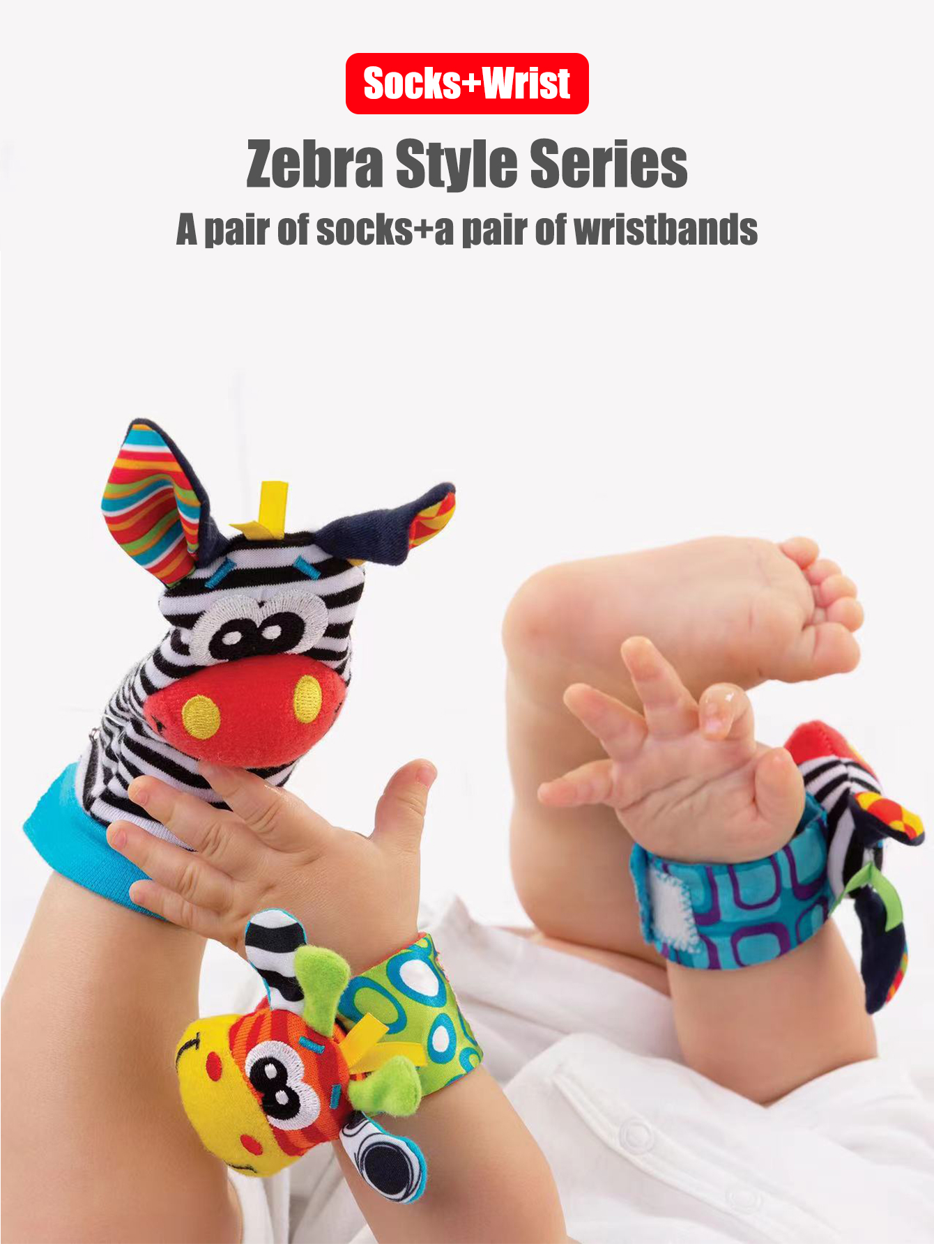 4pcs/Set Baby Infant Wrist Rat - Toddler Sock Set 评论和价格