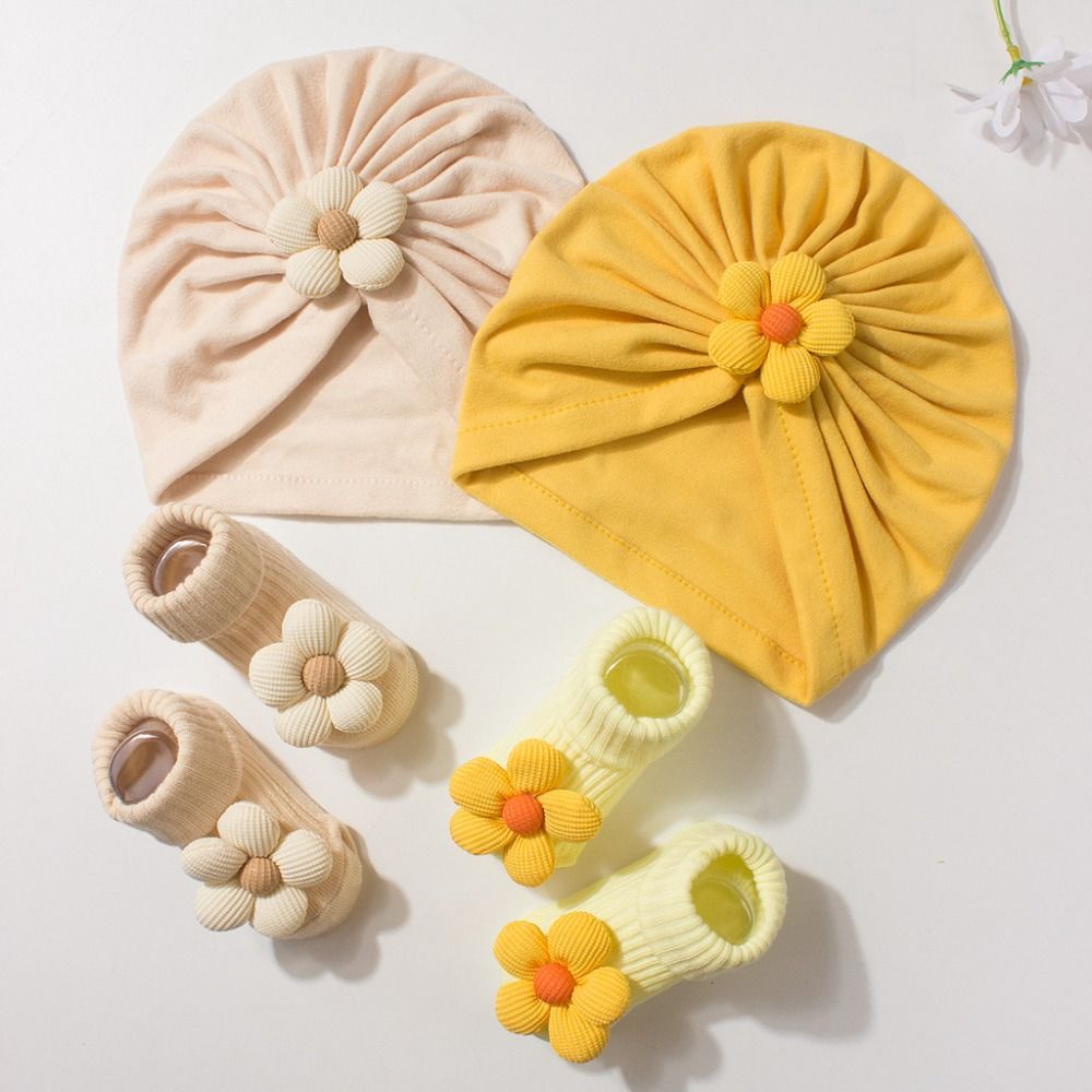 Sweet Big Flower Baby Hat Sock - Toddler Sock Set 评论和价格