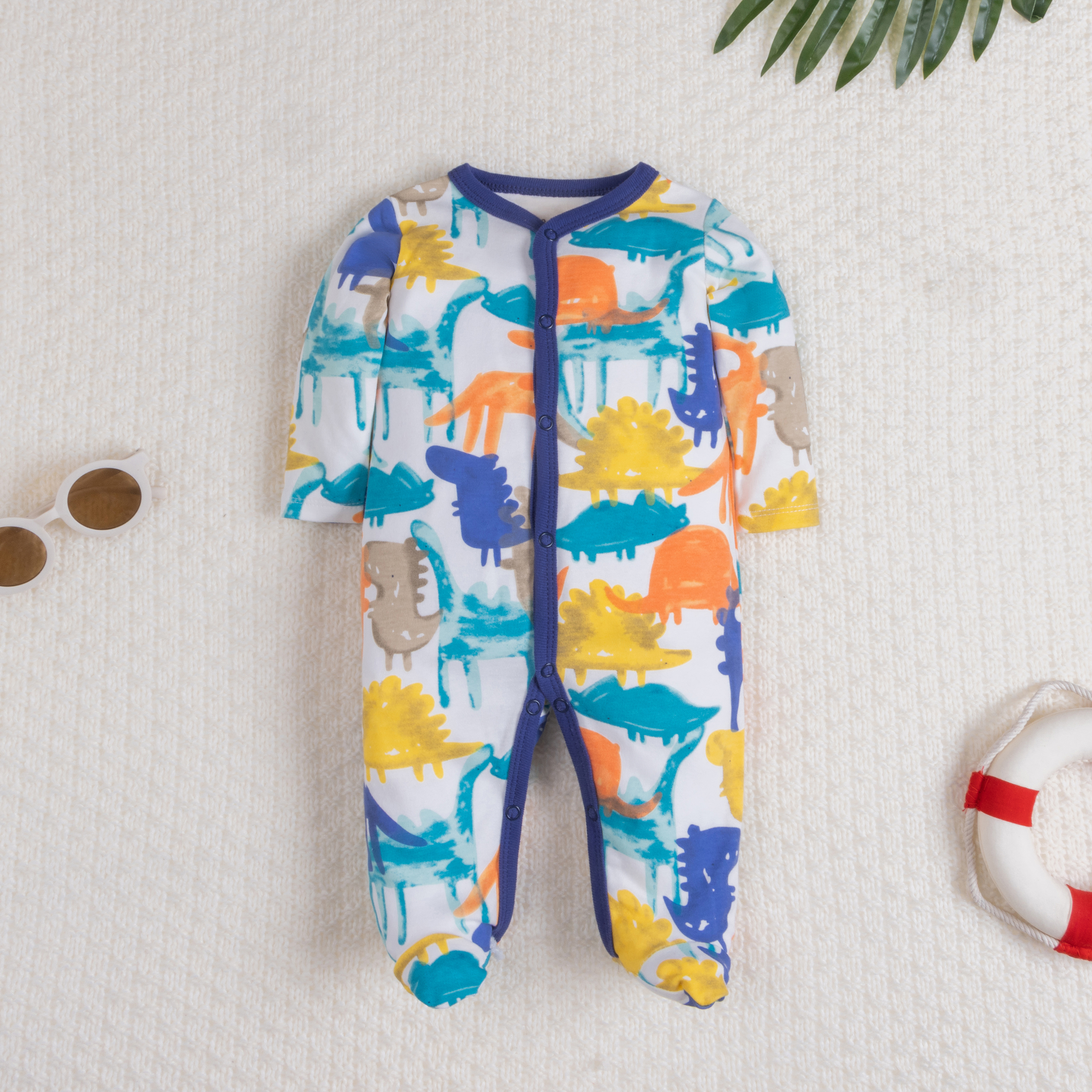 Cozy Long Sleeve Footed Onesie - Romper Onesie Baby 评论和价格