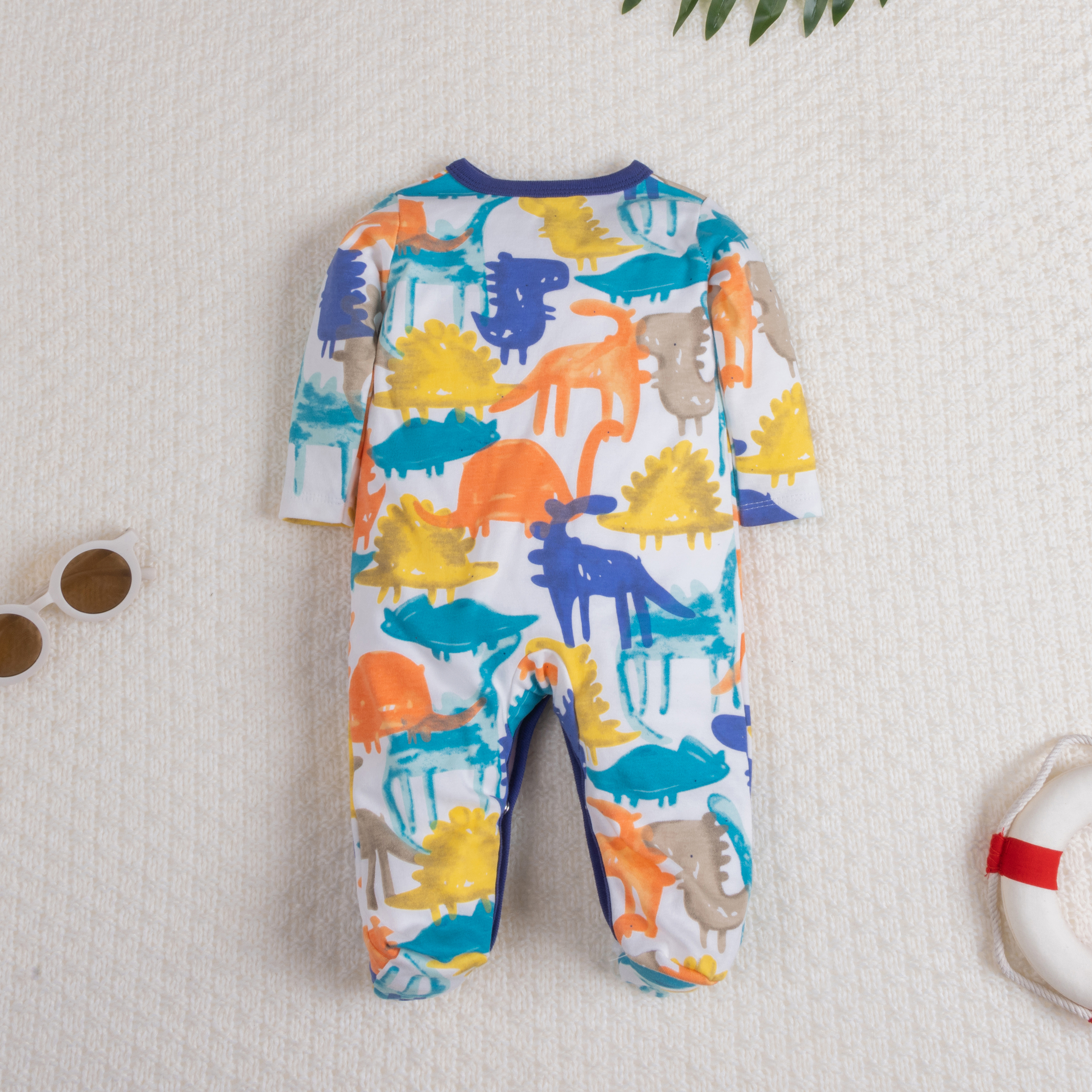 Cozy Long Sleeve Footed Onesie - Romper Onesie Baby 评论和价格