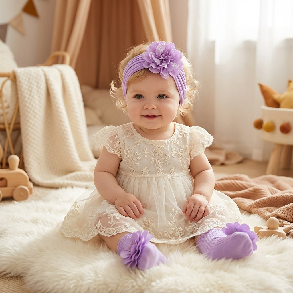 Baby Headband and Socks Two-Pi - Toddler Sock Set 评论和价格
