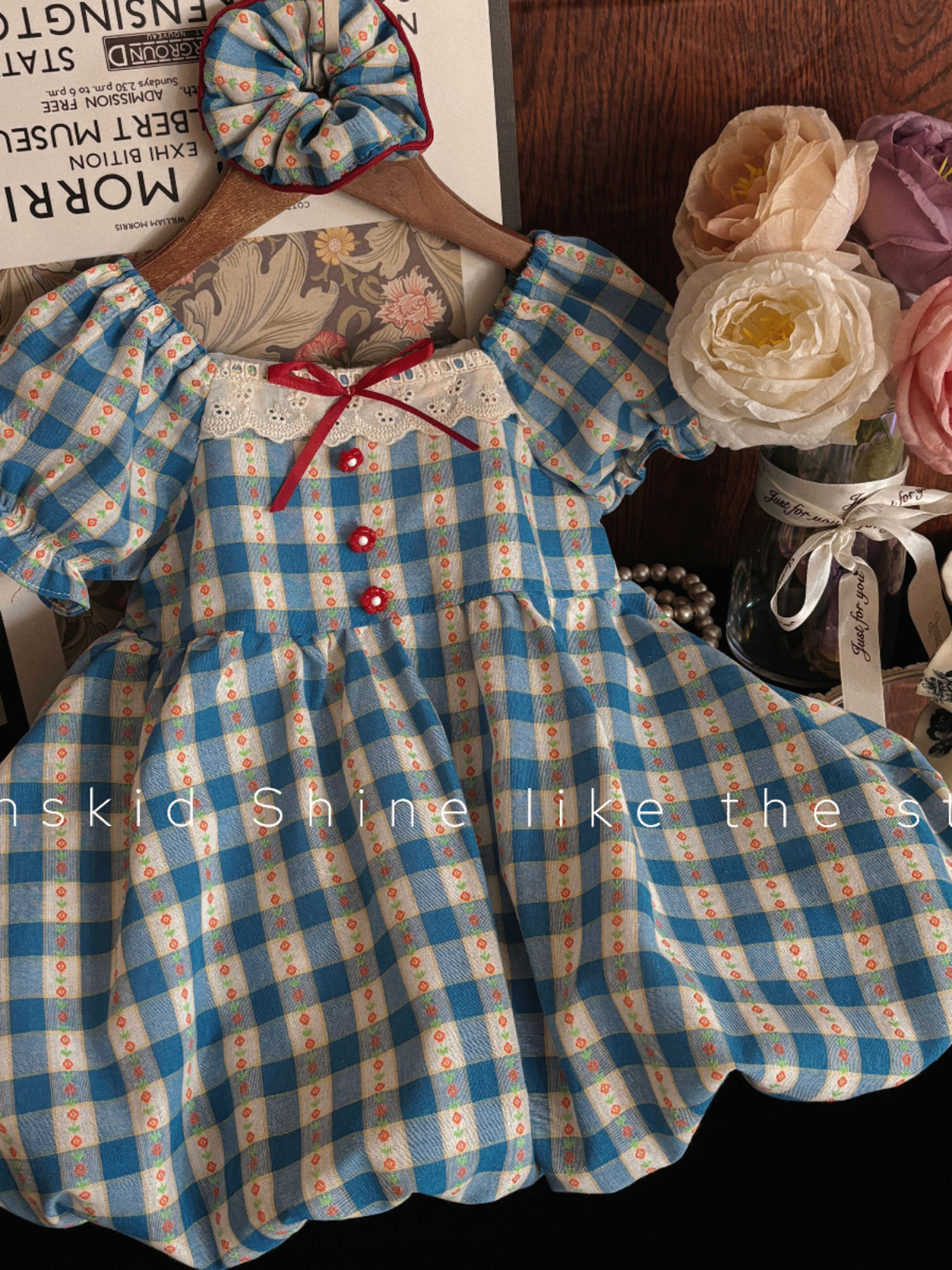 Girls Summer Plaid Dress Baby  - Baby Clothing 1 Year Old 评论和价格