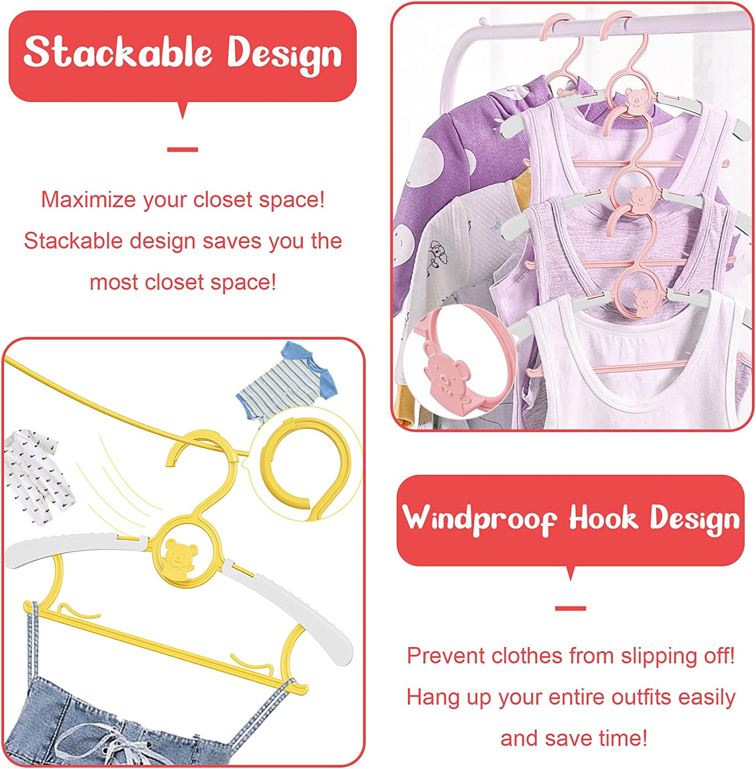 UNTIOR Non-slip Baby Clothes H - Baby Clothing Rack 评论和价格