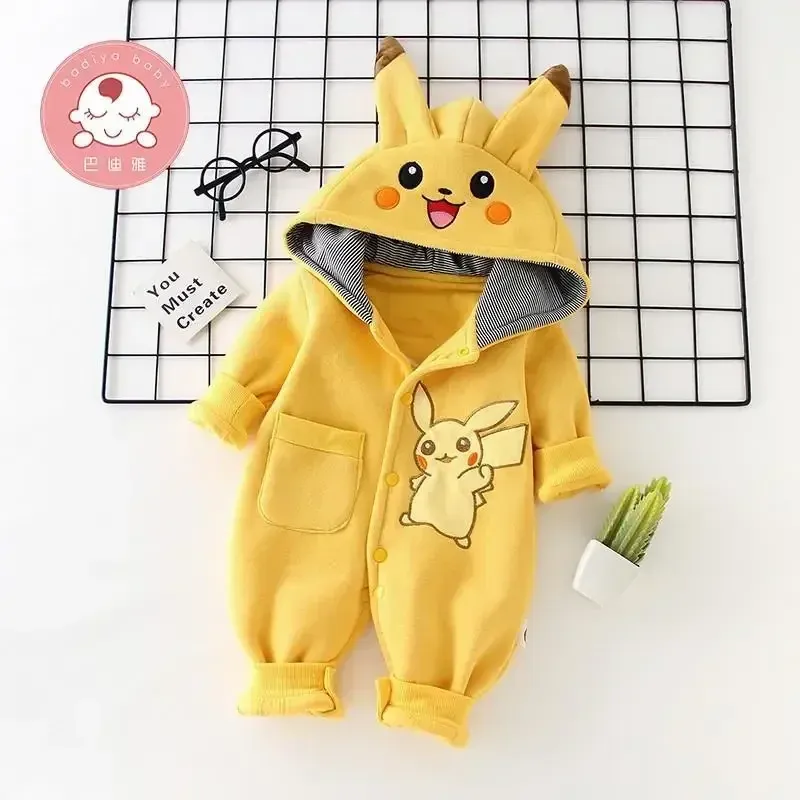 New Cute Cartoon Pokemon Pikac - Romper Onesie Baby 评论和价格