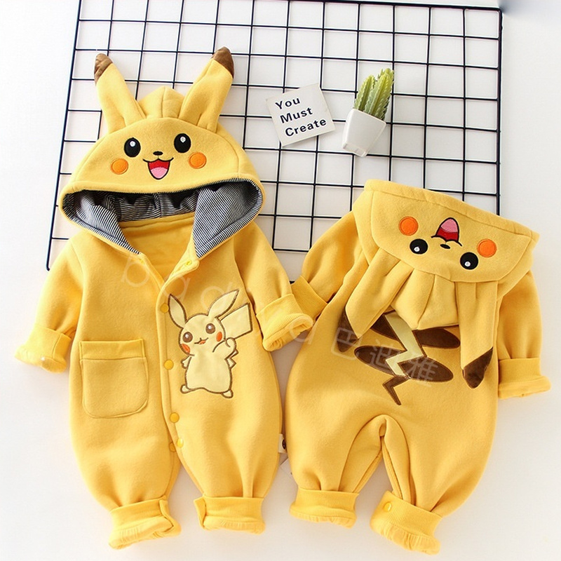 New Cute Cartoon Pokemon Pikac - Romper Onesie Baby 评论和价格