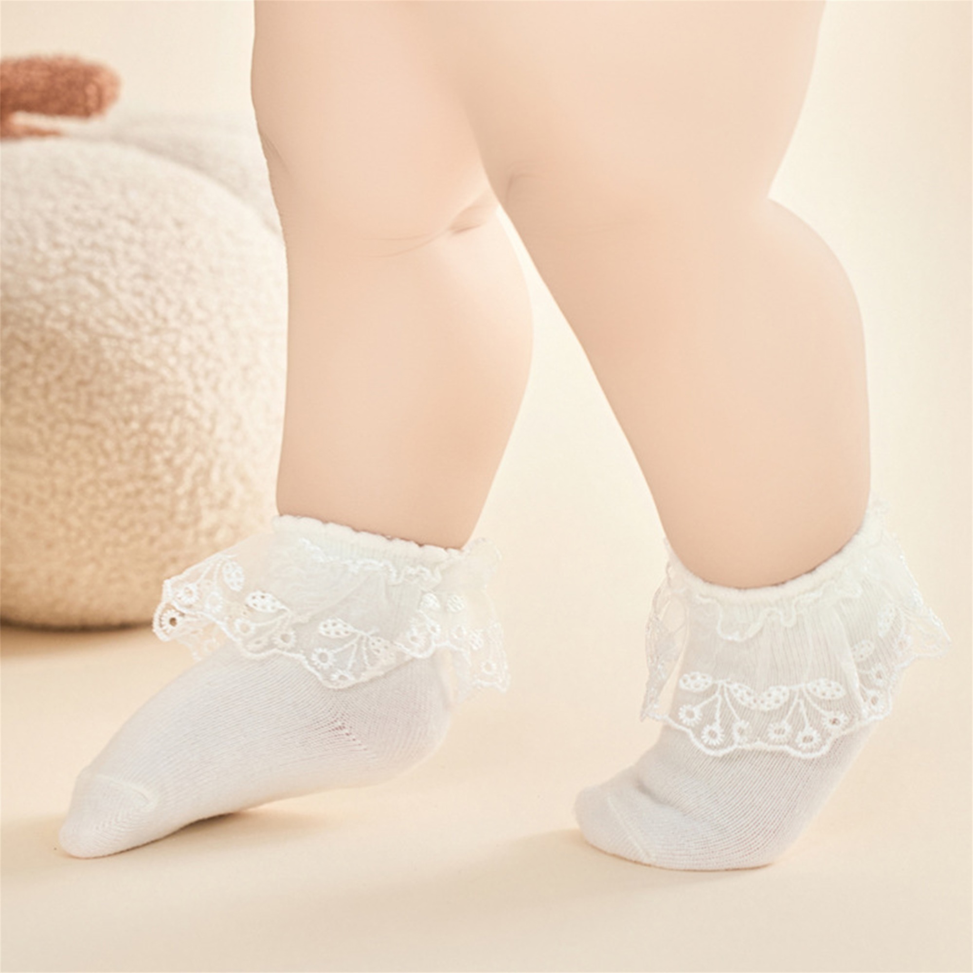 Adorable Baby Girl Lace Ruffle - Toddler Sock Set 评论和价格