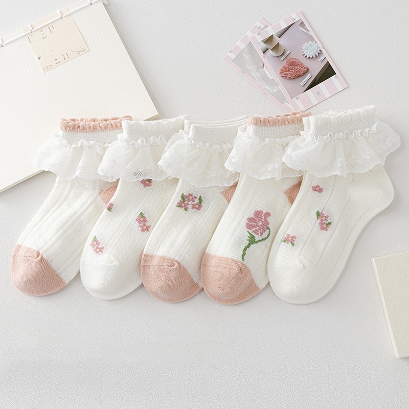 5Pairs/Set Children Cotton Mes - Toddler Sock Set 评论和价格