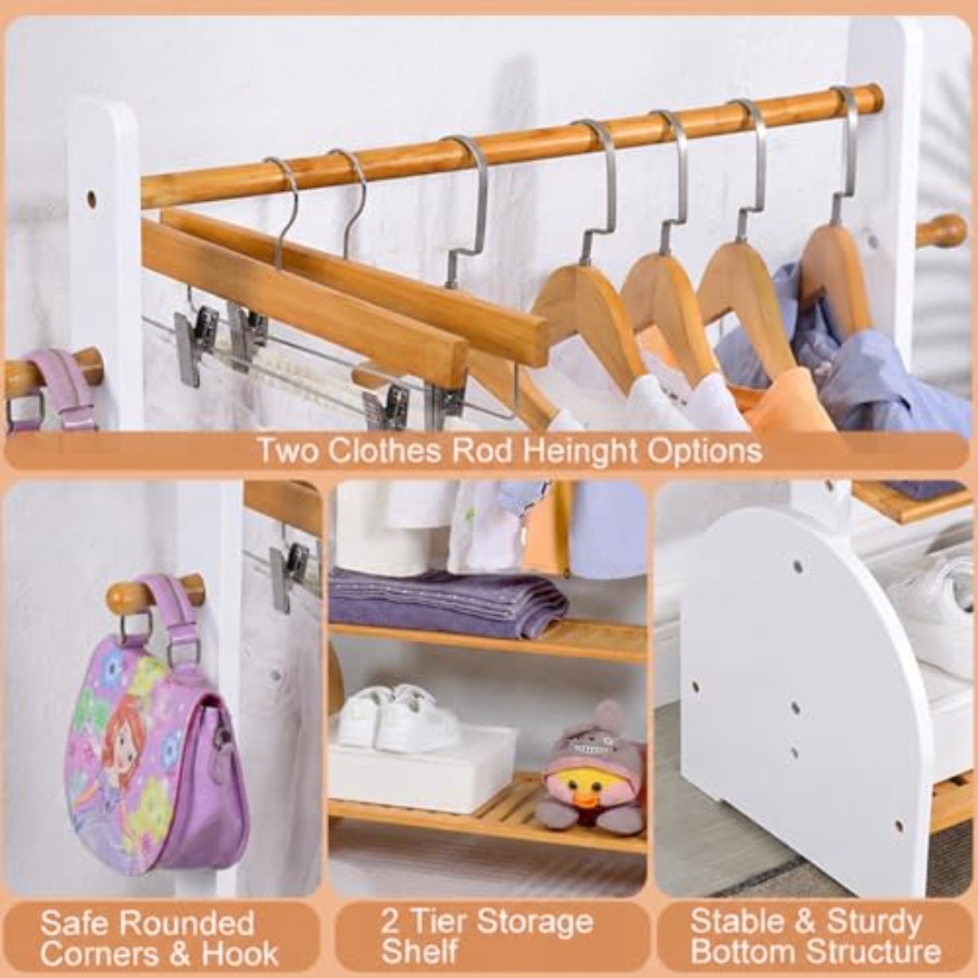 Clothing Rack with Adjustable  - Baby Clothing Rack 评论和价格
