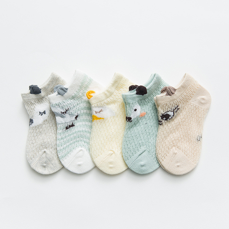 5Pairs/lot 0-24M Newborn Baby  - Toddler Sock Set 评论和价格