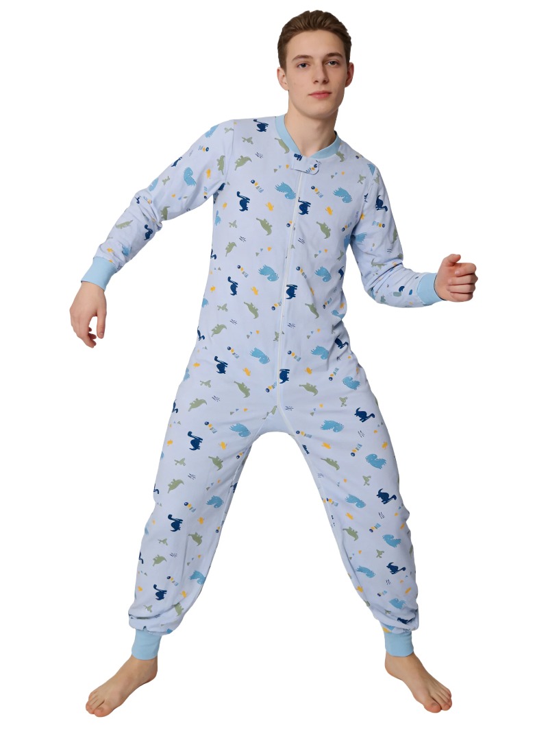 XXXL Adult Underwear Blue Dino - Romper Onesie Baby 评论和价格