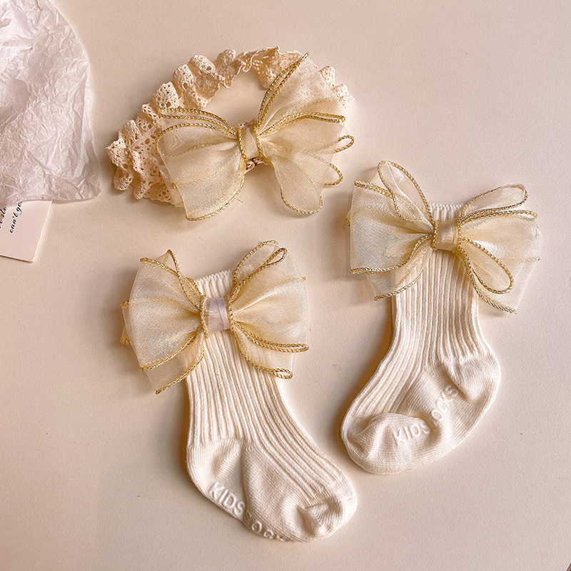 Baby Lace Headband with Ruffle - Toddler Sock Set 评论和价格
