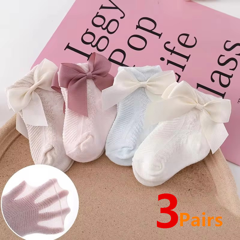 3Pairs/Lot Summer Baby Mesh So - Toddler Sock Set 评论和价格