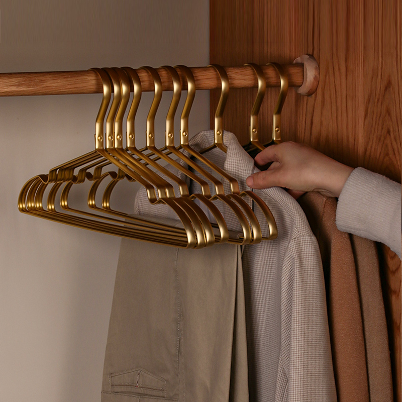 10pcs Matte Gold Hanger Clothe - Baby Clothing Rack 评论和价格