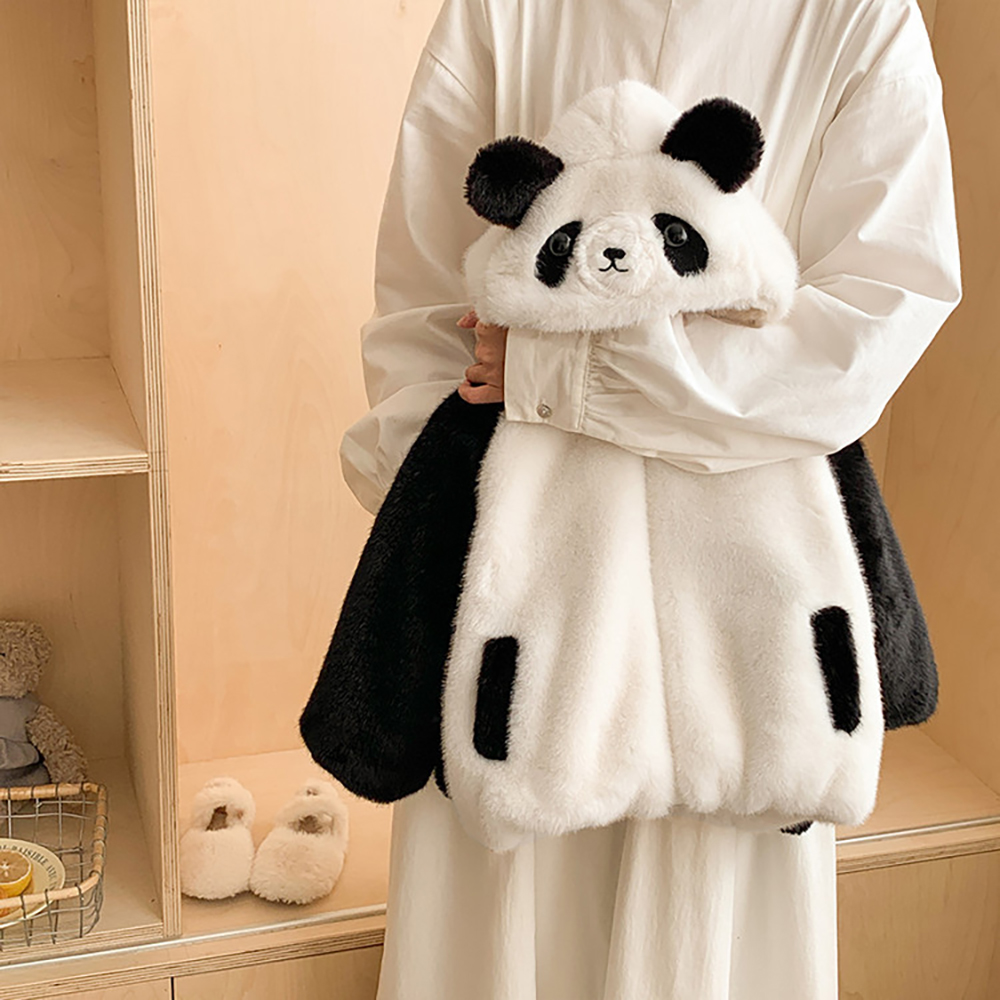 Cute Panda Design Winter Furry - Baby Clothing Winter 评论和价格