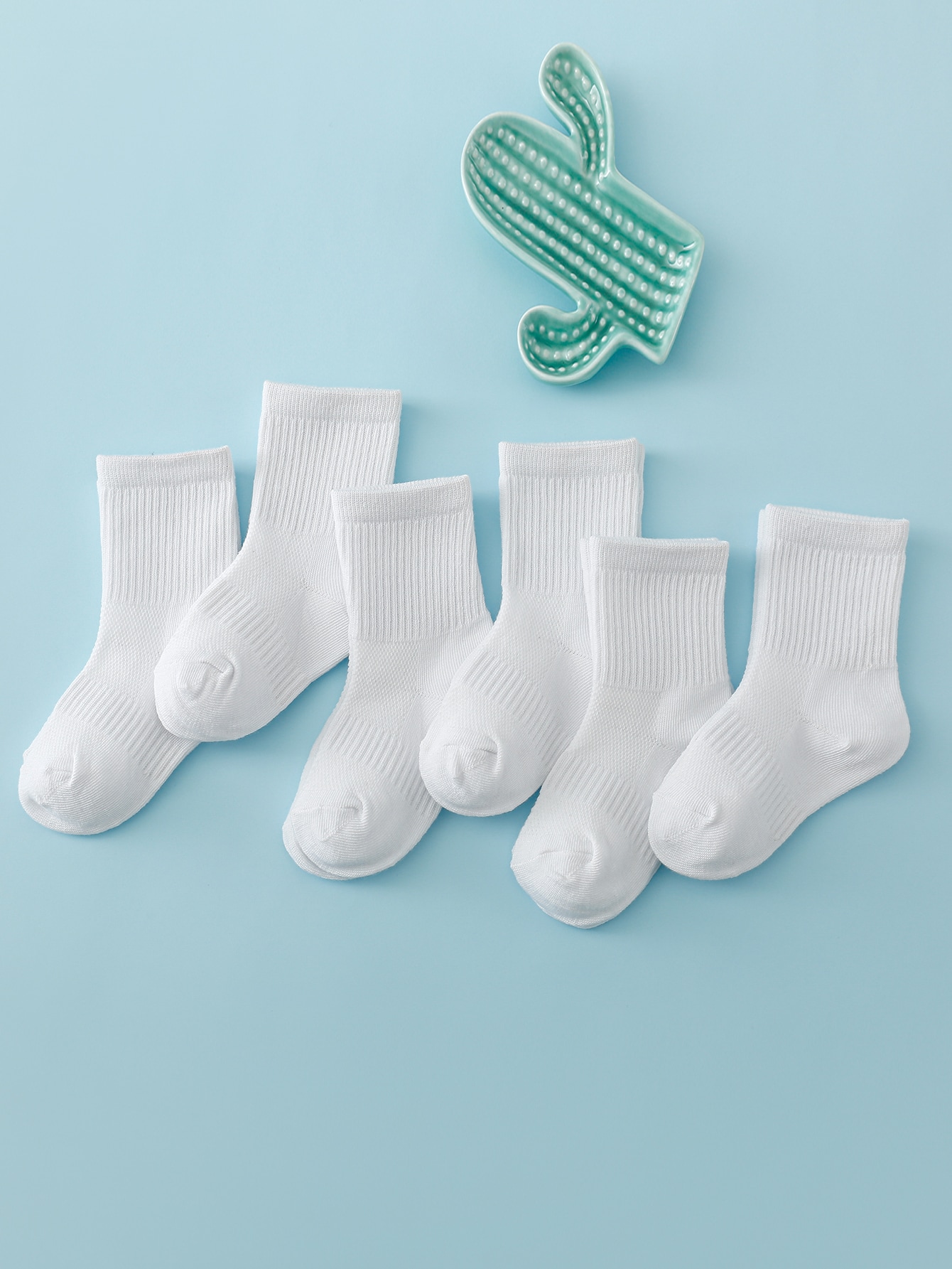 6pairs Toddler Kids Solid Crew - Toddler Sock Set 评论和价格