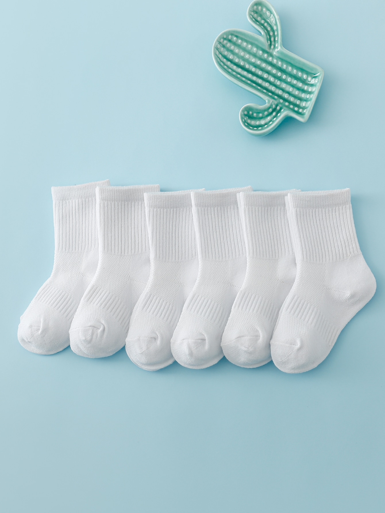 6pairs Toddler Kids Solid Crew - Toddler Sock Set 评论和价格