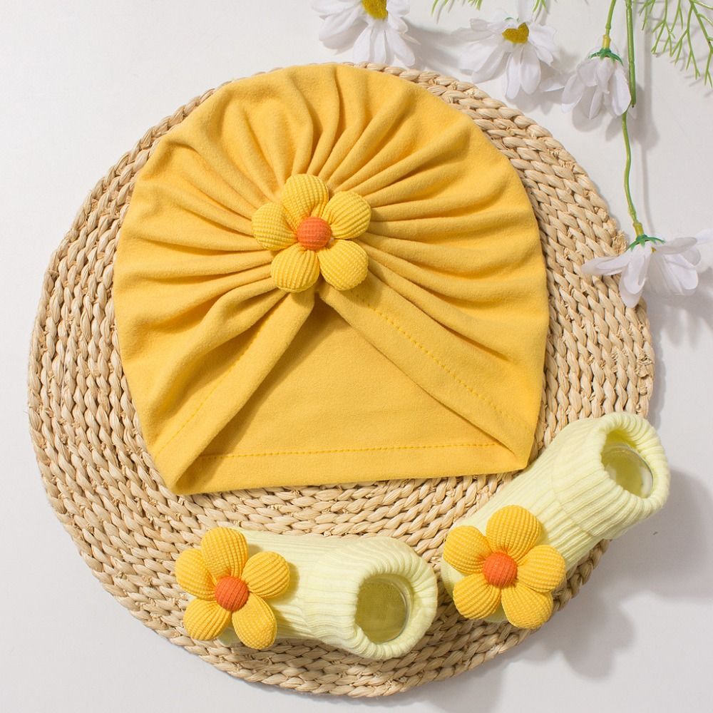 Sweet Big Flower Baby Hat Sock - Toddler Sock Set 评论和价格