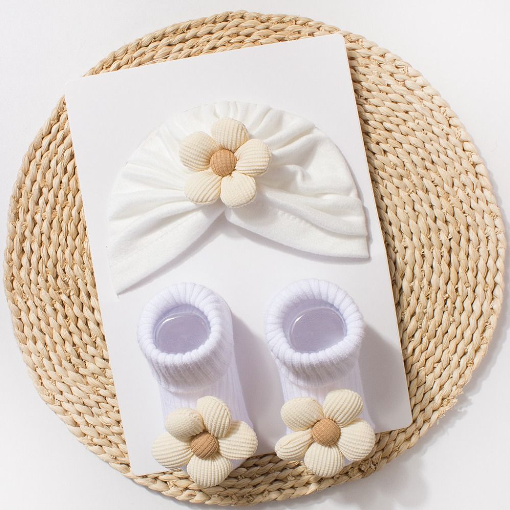 Sweet Big Flower Baby Hat Sock - Toddler Sock Set 评论和价格