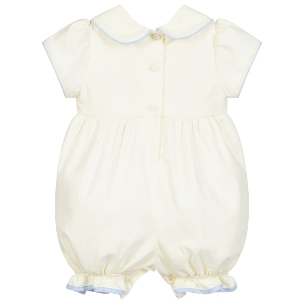 Baby Smocked Yellow Rompers in - Baby Clothing Made In Usa 评论和价格